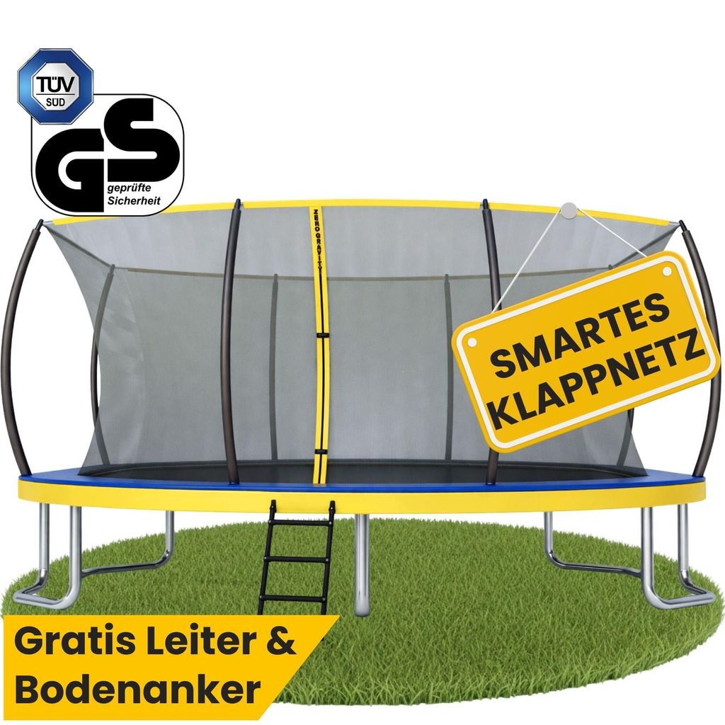 Zero Gravity Trampolin 457x305 cm inkl. Leiter & 4 Produktbild 