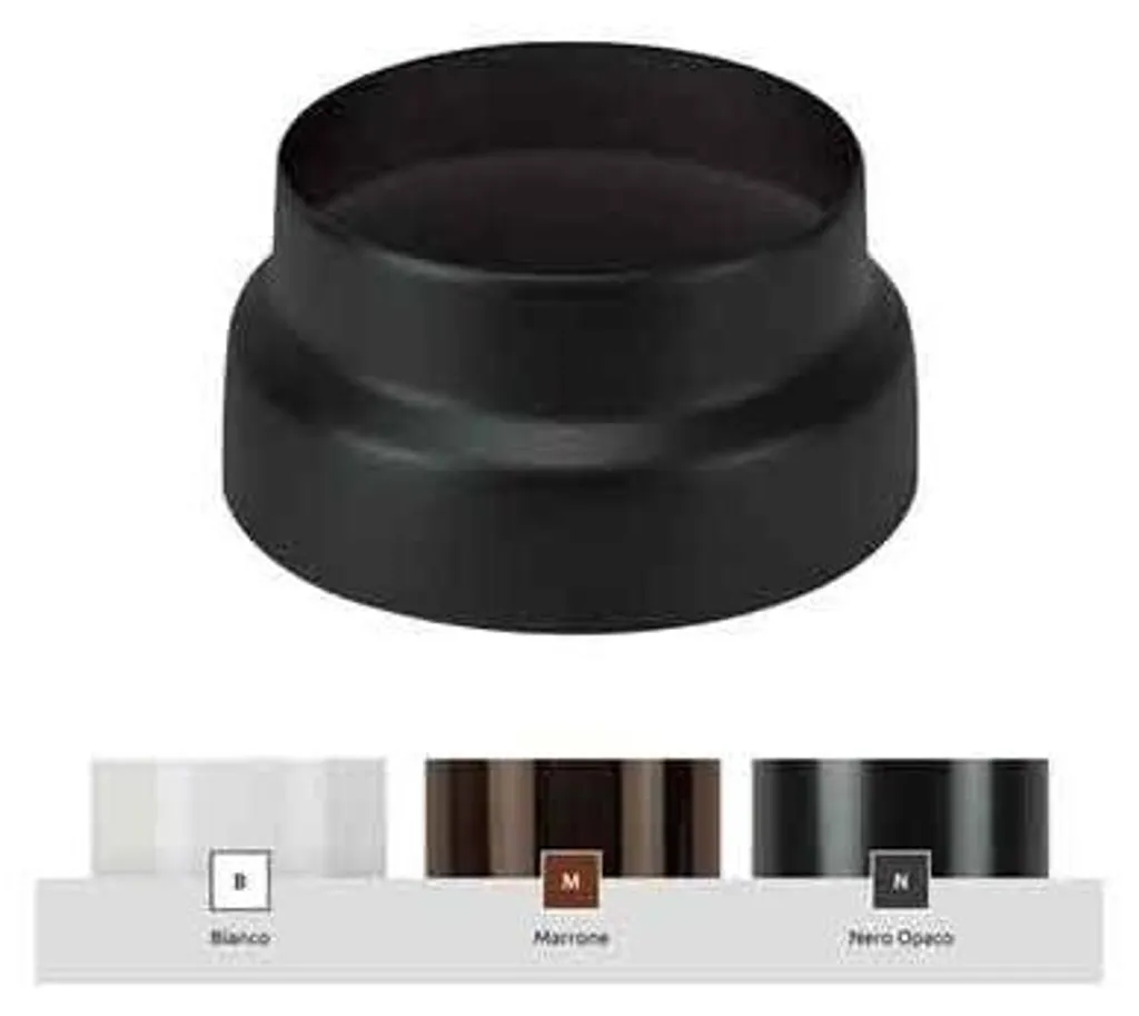 Réducteur émaillé CLASSIC Ø 150-120 mm marron pour conduit de poêle