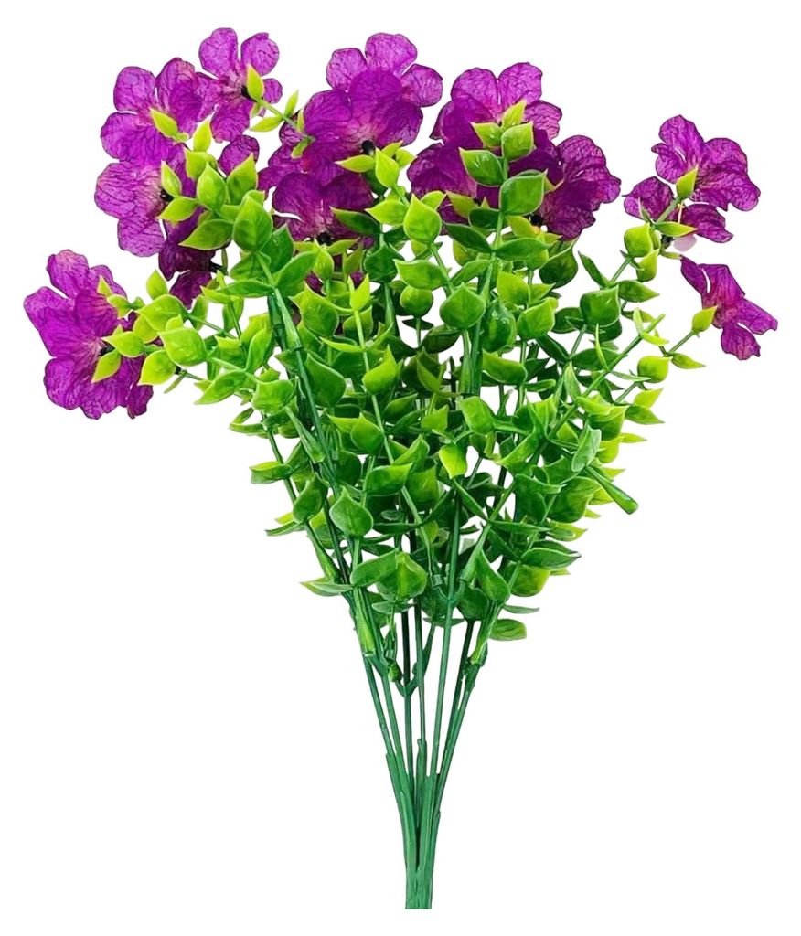 Künstliche Blumen für den Außenbereich, UV-beständig, realistische künstliche Pflanzen, künstliche Eukalyptusblüten in großen Mengen für V...