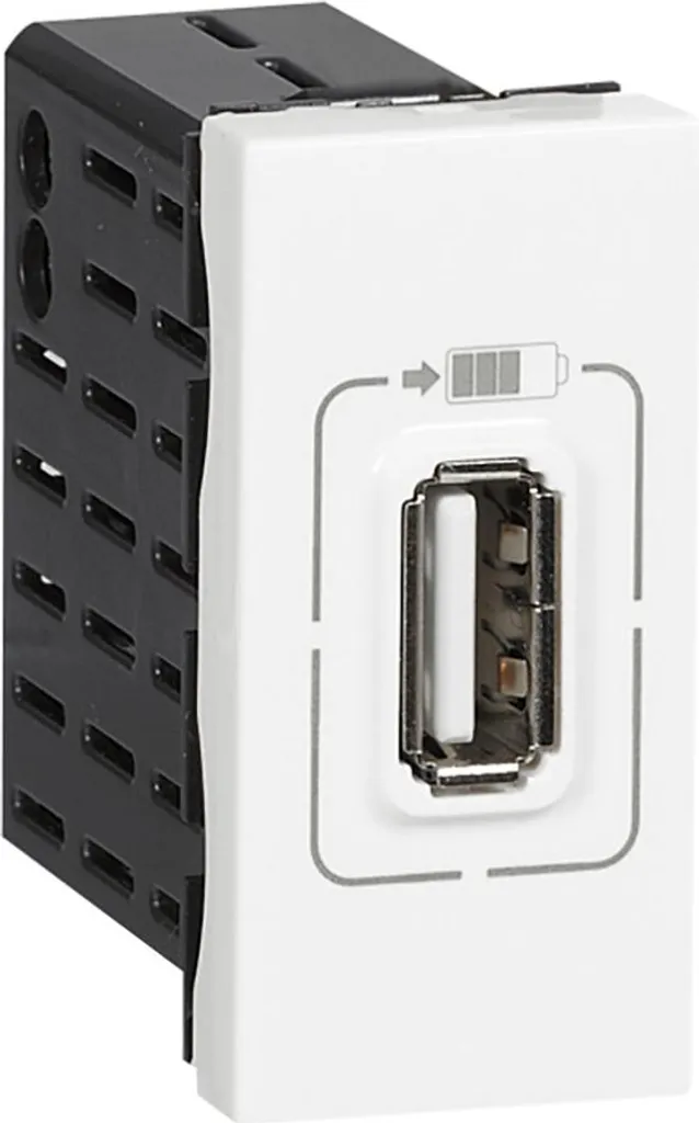 Chargeur USB Legrand Mosaic 077591 Ultra-blanc - Prise simple modulable