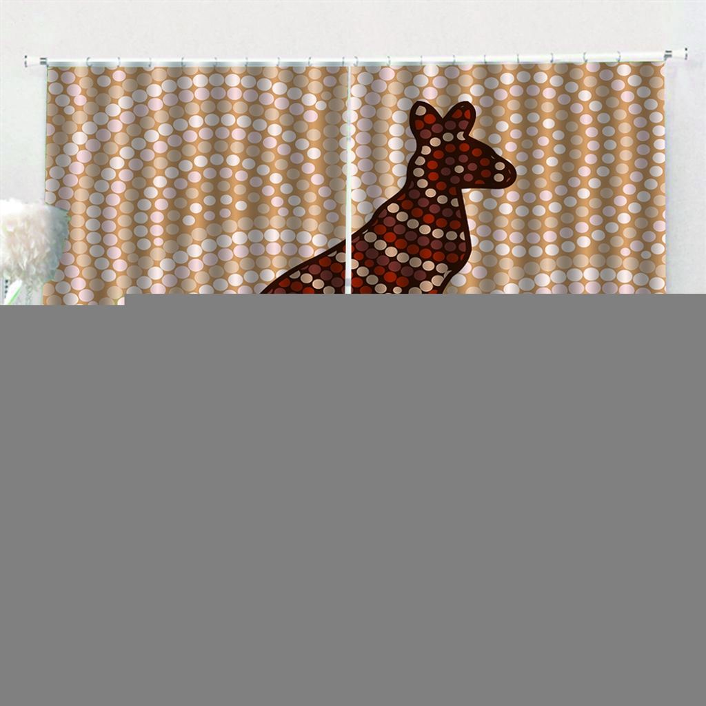 Icegrey 2 Stš¹ck Tiere Vorhang Verdunkelungsvorh?nge Duschvorhang Wohnzimmer Schlafzimmer Universalband Gardinen mit Haken, Stil 18, 264x213cm