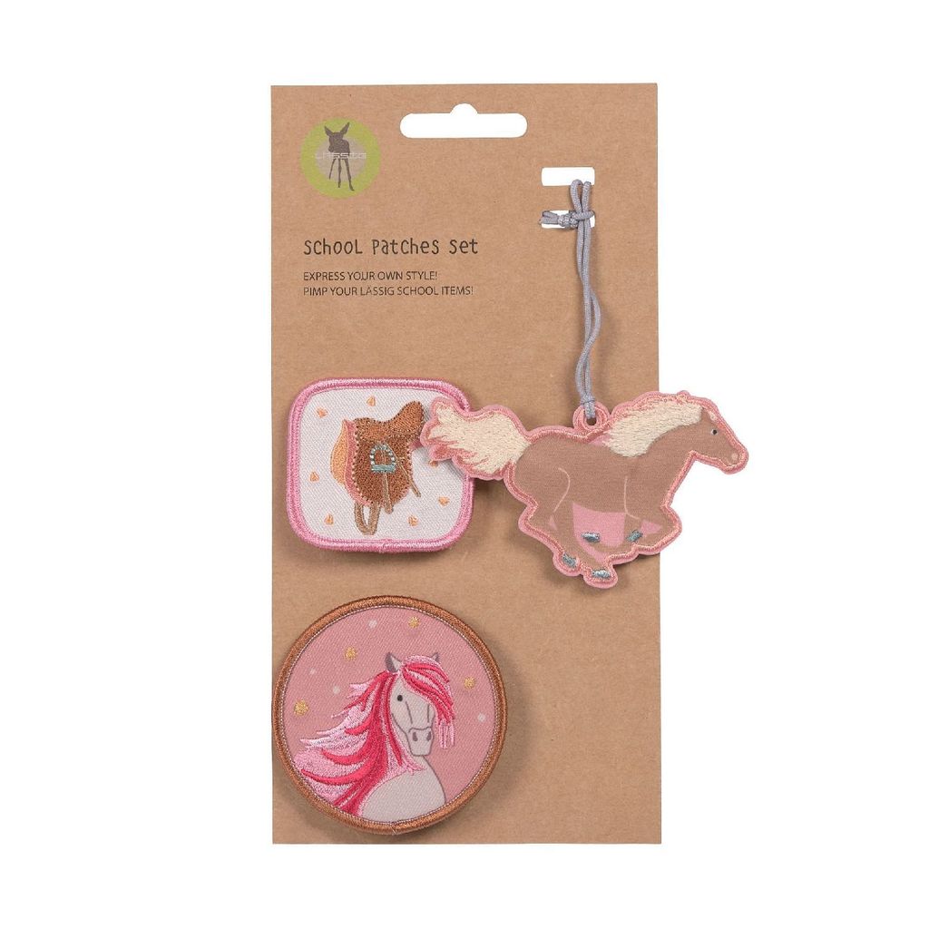 Lässig Anhänger & Patches - Schul Set Unique, Horse pink Produktbild 