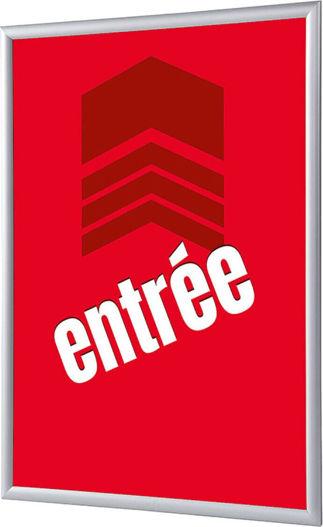 Showdown Klapprahmen - DIN A1 - Komplett-Set - Entrée Französisch - Rot/Silber