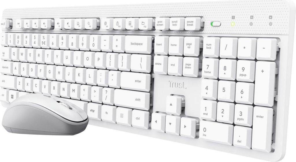Trust Ody II Wireless US - Set (Tastatur + Maus) weiß