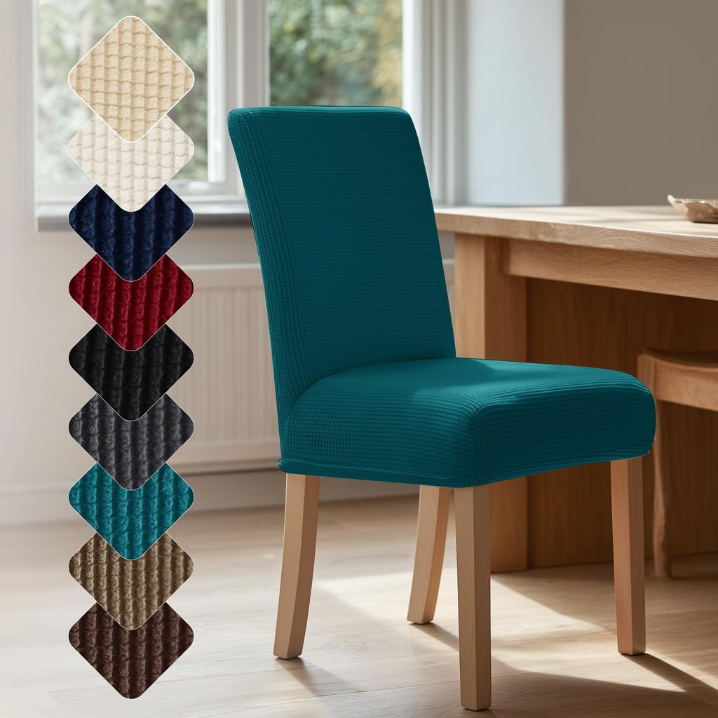 Stuhlhusse für Bürostühle, Stuhlhusse, Stuhlhusse, Stuhlhusse 45x45x60 cm, türkis, 2 Stück
