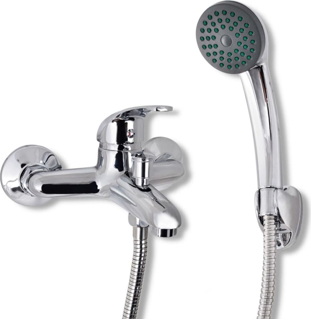 The Living Store Bad Dusche Mischbatterie Set Chrom