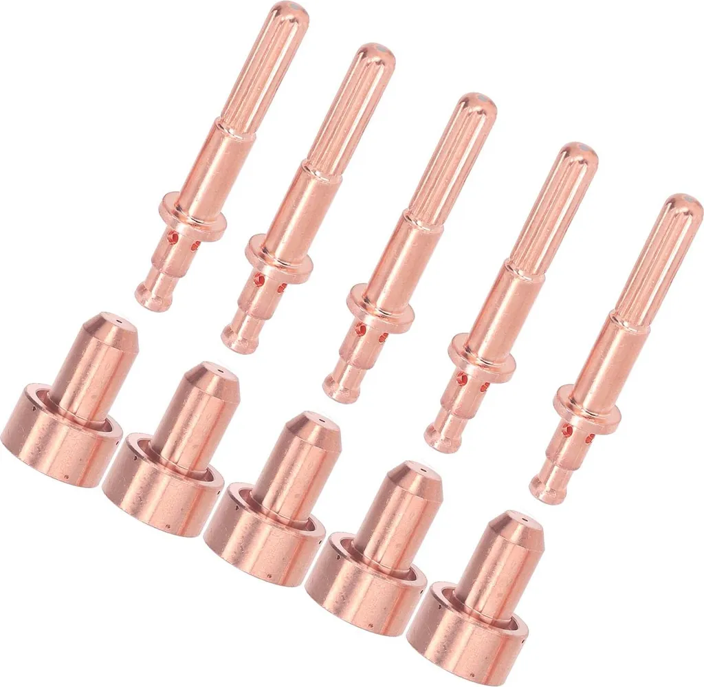 Kit 10 Consommables Plasma MC60 MC100 en Laiton, Électrode et Buse Pro - 5