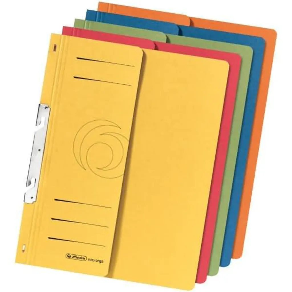 Herlitz A4 Cartelline a Gancio Colorate - Confezione da 5 Pezzi