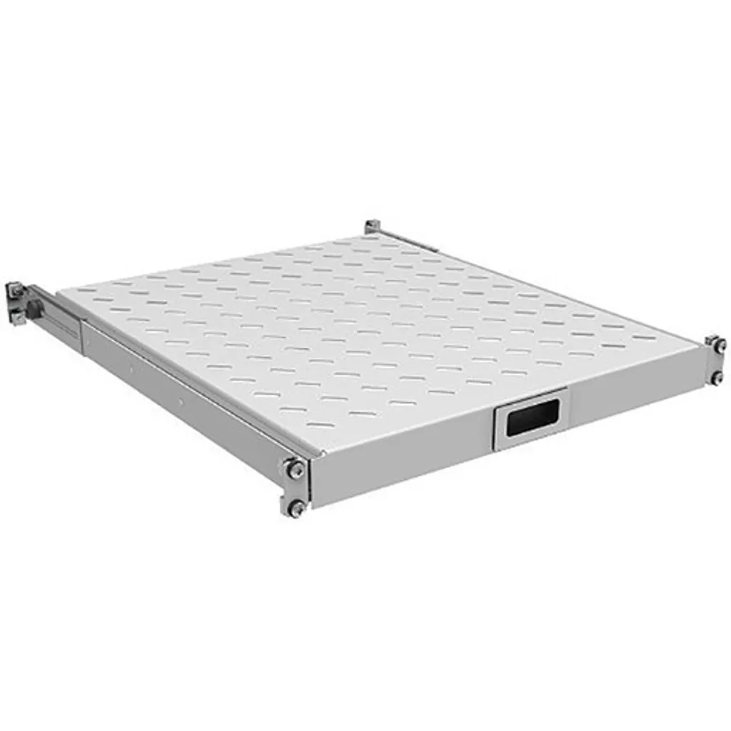 Tablette 19 Pouces Réglable : Solution Gain de Place pour Rack 30kg Gris