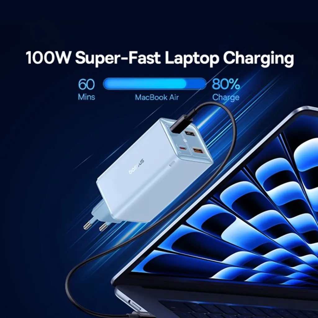 Chargeur USB-C Baseus 100W pour éliminer les adaptateurs multiples - 4