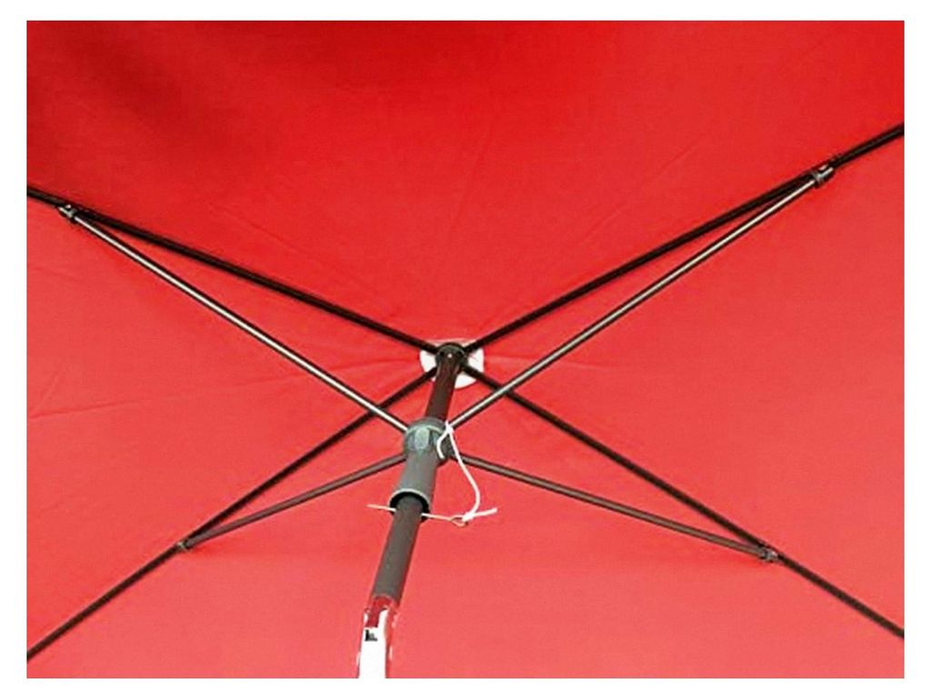 Balkon Sonnenschirm 200x125cm Rechteckig Knickbar Terra/Rotorange RAL 2001 mit Schutzhülle