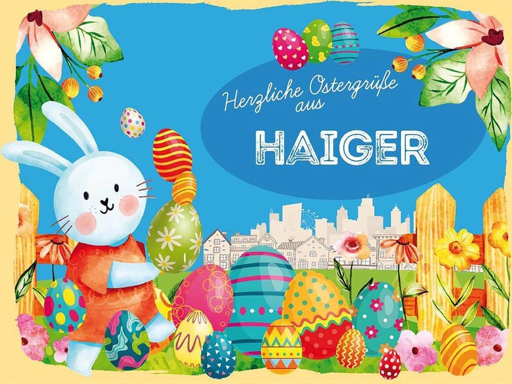 vianmo Holzschild 30x40 cm Ostern Ostergrüße HAIGERFEST
