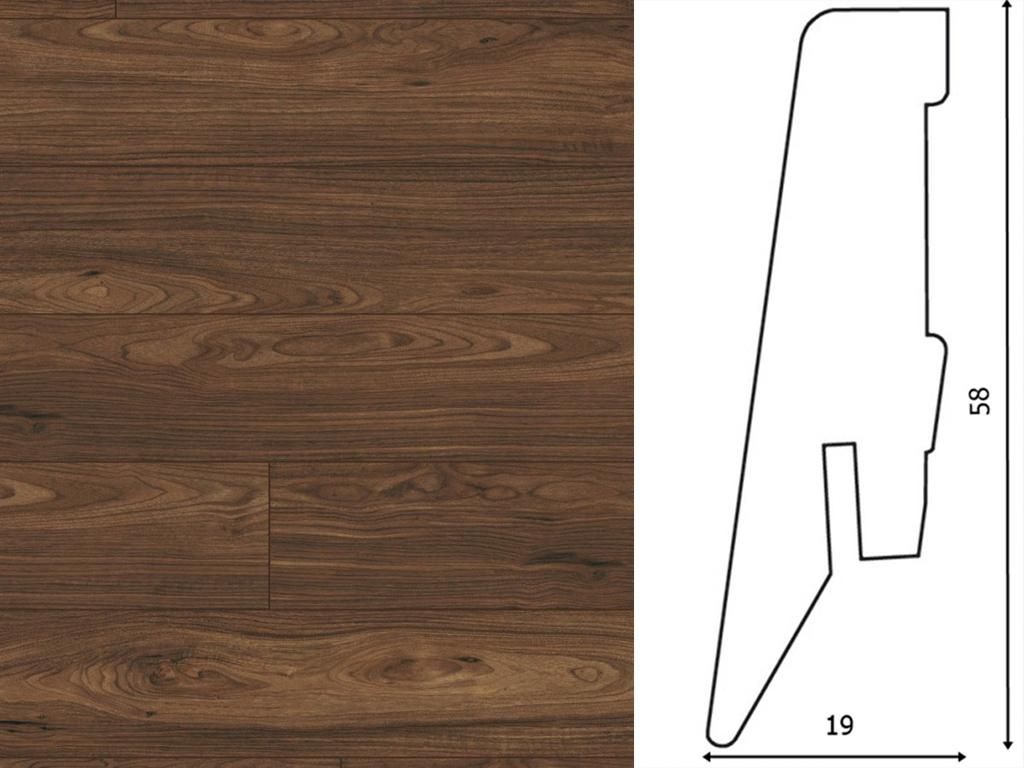 2,40 m | Sockelleiste Nussbaum Toscana D3070 Nachbildung Produktbild 