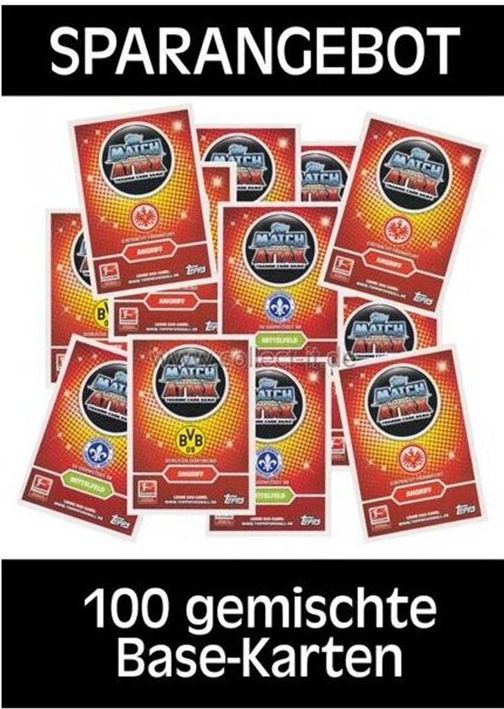 Topps Match Attax - 2016/17 - 100 smíšených základních Obrázek produktu 