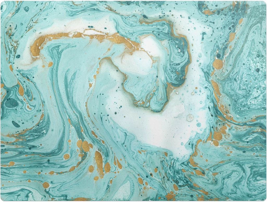 Marmorierte Wellen – Bodenschutzmatte – Stuhlunterlage 120x90 cm – Rutschfest – Hartbodenmatte