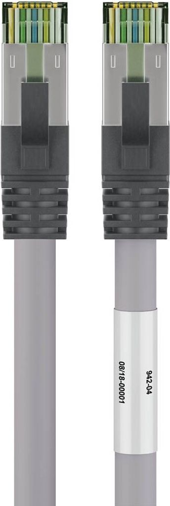 goobay CAT 8.1 Patchkabel S/FTP PiMF mit halogenfreiem Kabelmantel AWG 24 grau 3 m