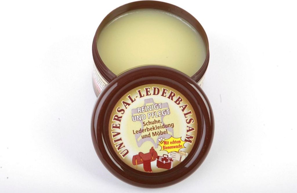 Hochwertiger Lederbalsam mit natürlichem Bienenwachs zur Pflege von Leder