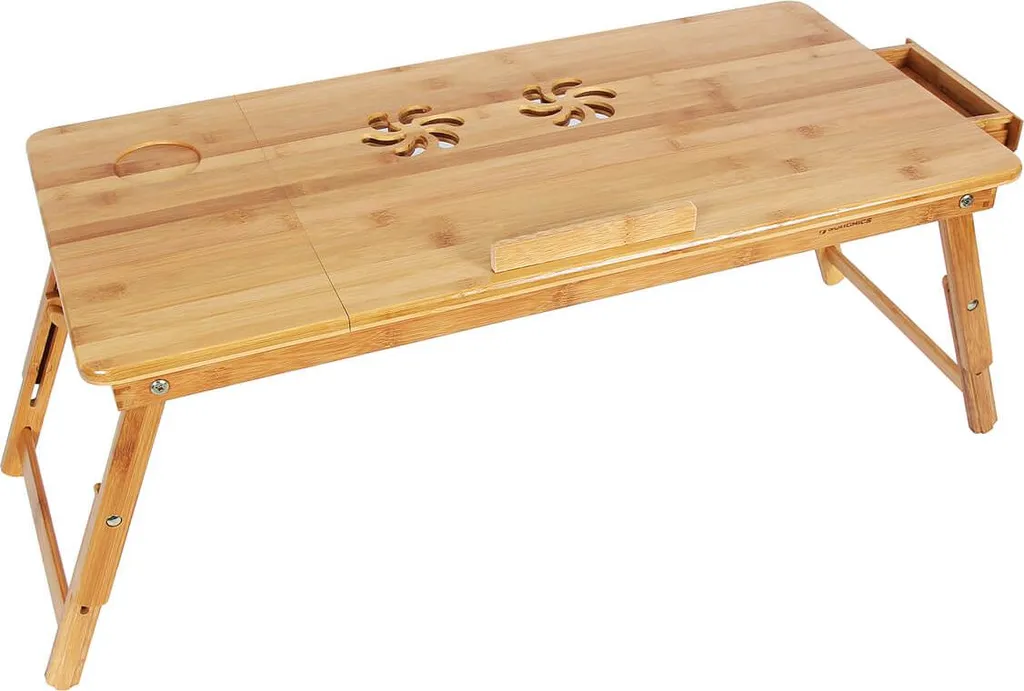 Plateau de table réglable en bambou naturel haute densité, surface ergonomique