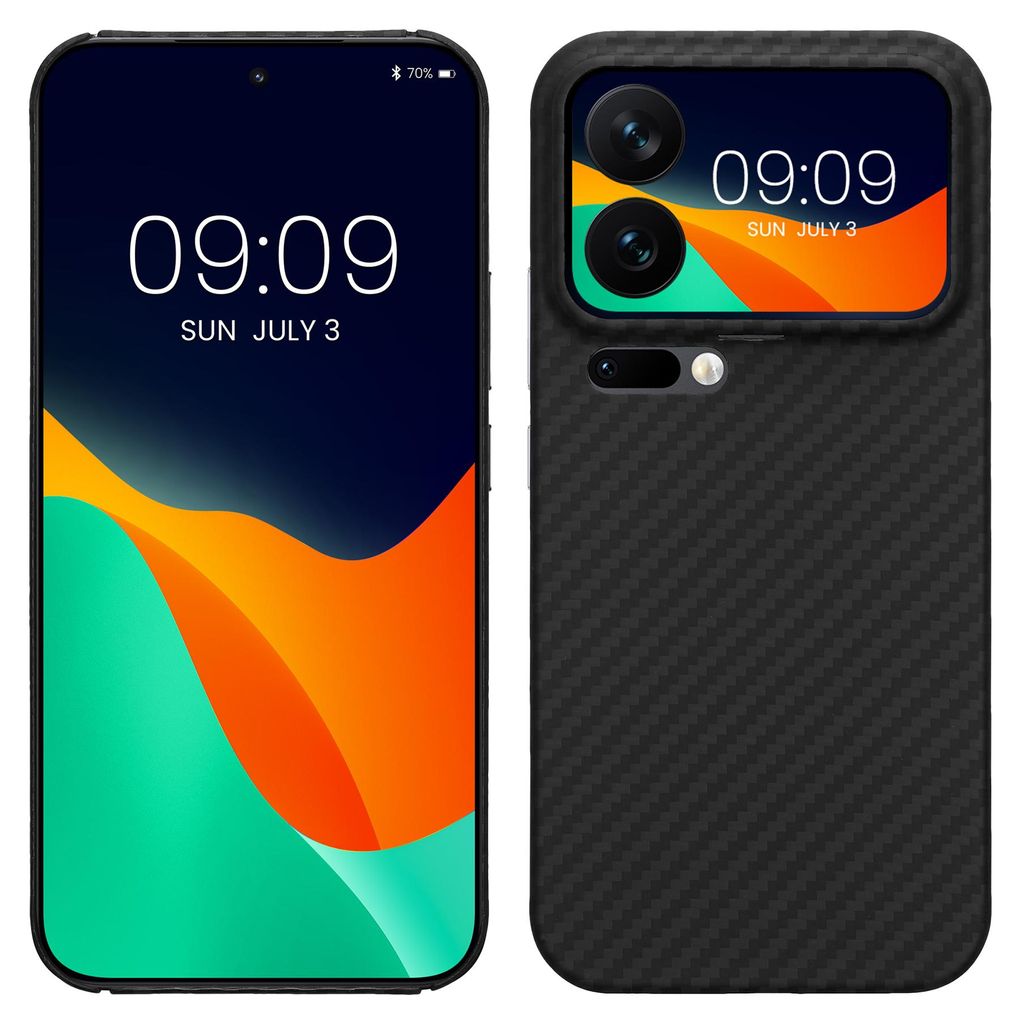 kalibri Schutzhülle kompatibel mit Xiaomi 17 Pro - Hülle Aramid - Handy Cover Case Handyhülle Schwarz matt