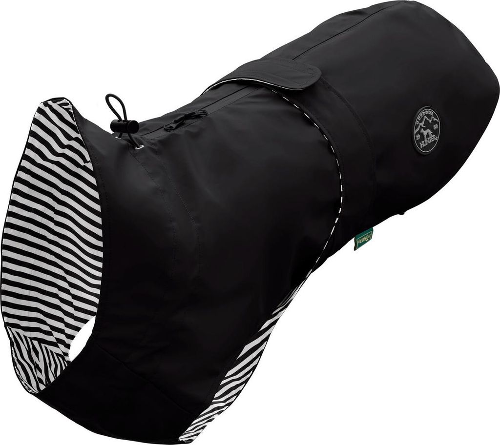 Hunter Hunde-Regenmantel Milford schwarz, Rückenlänge: 40 cm
