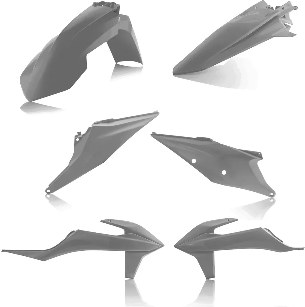 Kit carénage KTM ACERBIS 6 pièces : plastique gris flexible et durable