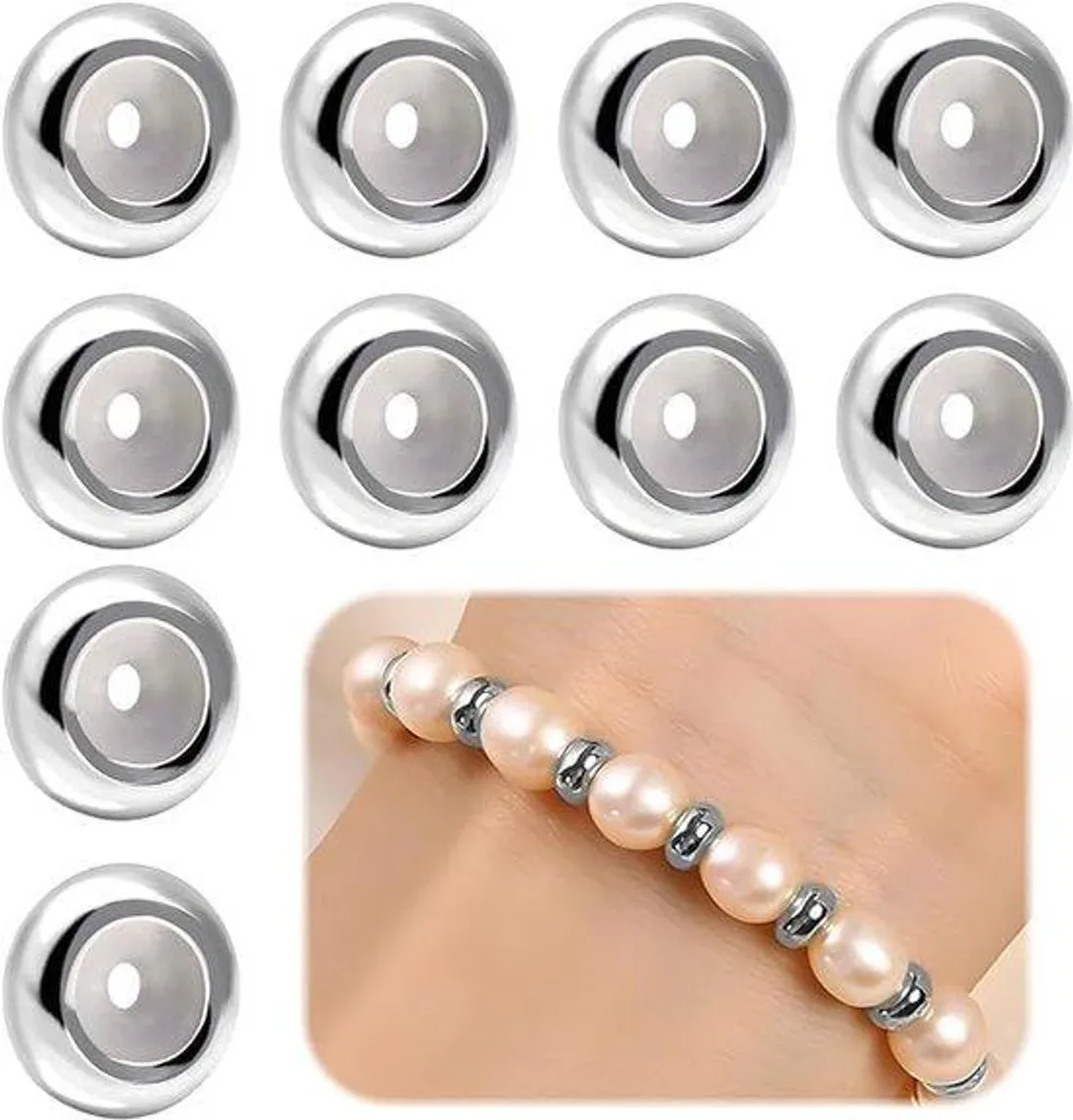 Poussoir acier inoxydable avec insert caoutchouc pour bijoux x10