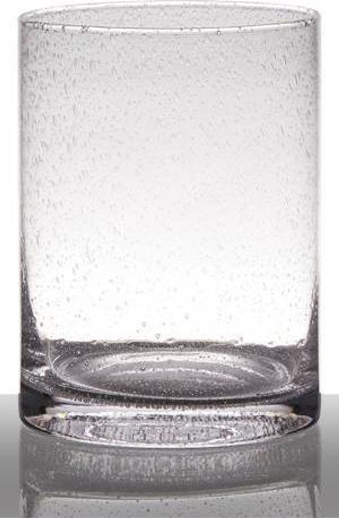 INNA-Glas Blumenvase Glas Sansa, Zylinder - rund, klar, 20cm, Ø 15cm - Glasvase - Windlichtglas
