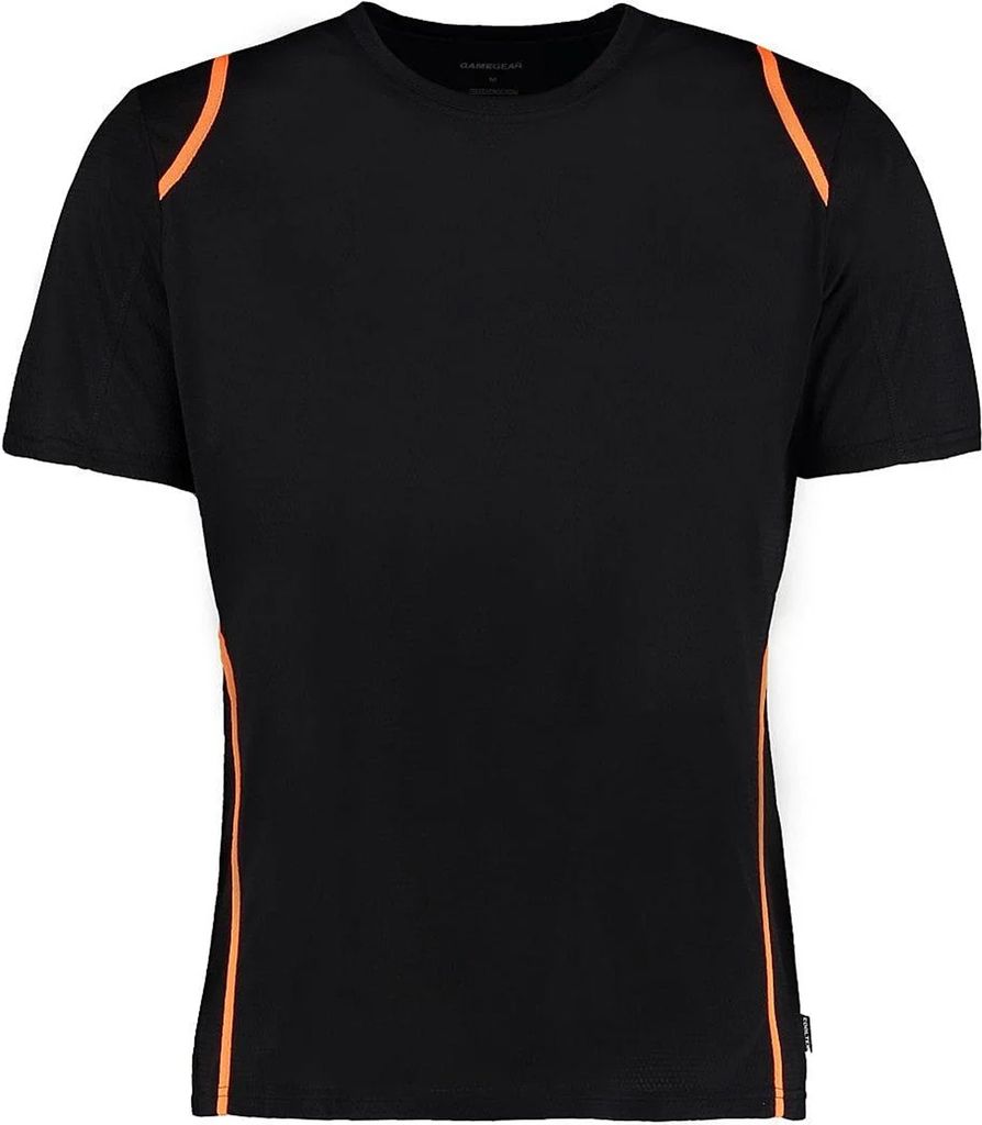 Gamegear Herren Cooltex T-Shirt BC451 (L) (Schwarz/Fluoreszenz Orange)