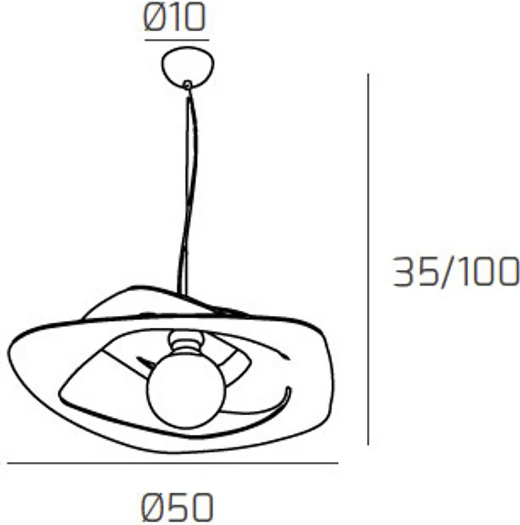 Grande suspension moderne sable 50cm - Solution éclairage design E27