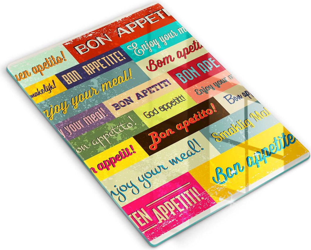 Glasschneideplatte - Herdabdeckplatte - 40x52 cm - Schneidebrett - Spritzschutz - Leckere Sprachuntertitel