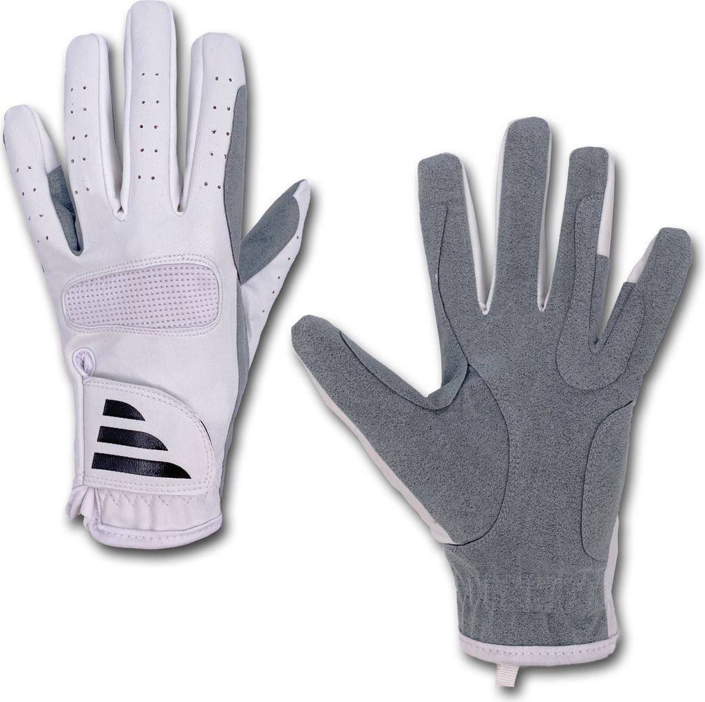 Levaz Feel Reithandschuhe weiß Handschuhe Reiten Sommer Herren Damen Mädchen - Größe: S