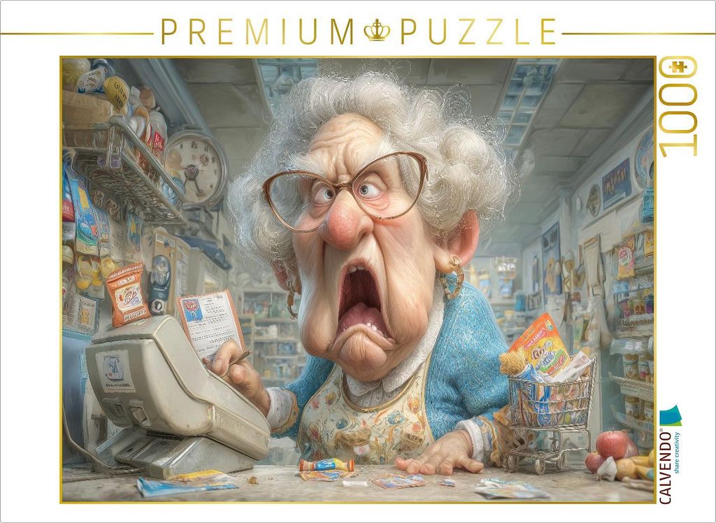 CALVENDO Puzzle Ein Motiv aus dem Kalender Oma macht jetzt Sonderschicht | 1000 Teile Lege-Größe 64x48cm Foto-Puzzle für glückliche Stunden