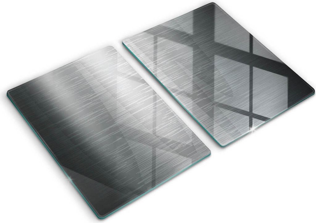 Abdeckung Glas - Küchenabdeckung - 2x40x52 cm - Abdeckplatte -Metallstruktur