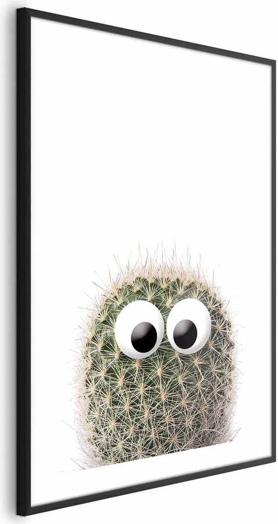 Poster Simpatico Cactus 40x60cm - Cornice Nera per Cameretta e Casa