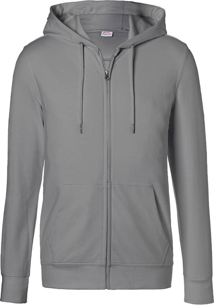 KÜBLER SHIRTS Kapuzen-Sweatjacke mittelgrau 5022 6330-95-S