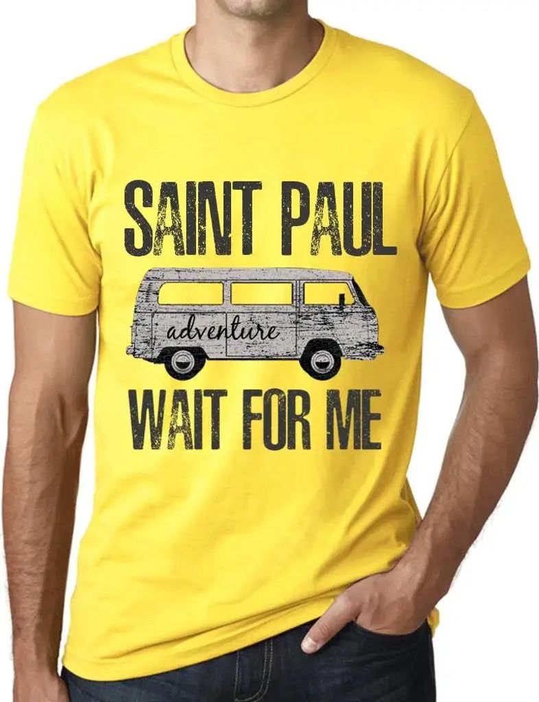 Herren Grafik T-Shirt Abenteuer warten auf mich in Saint Paul – Adventure Wait For Me In Saint Paul – Öko-Verantwortlich Vintage Jahrgang Kurzarm