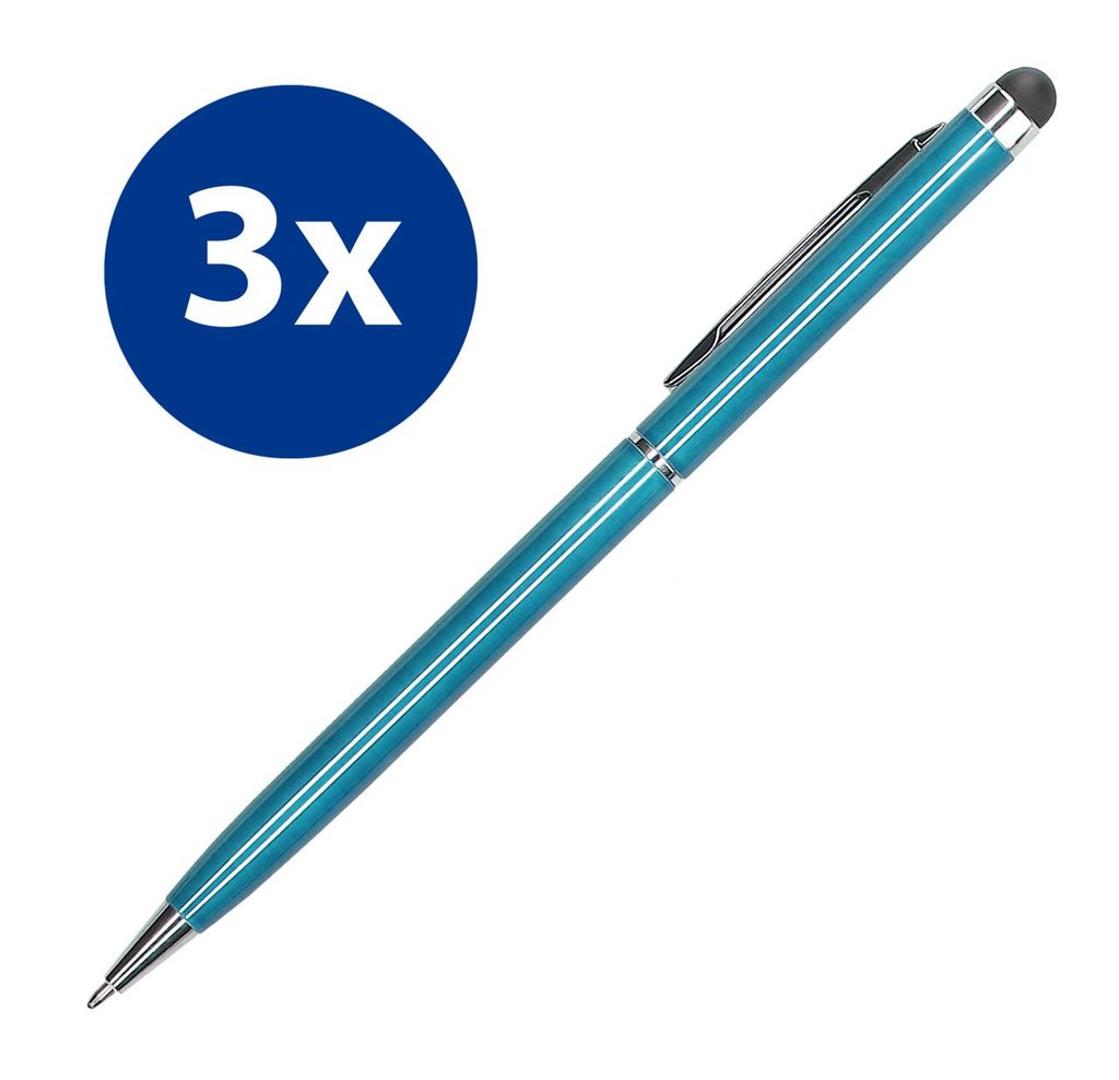 mumbi 3X Stylus Pen Eingabestift für iPhone iPad Smartphone Tablet Handy kapazitiver Touchscreen Stift Tabletstift blau 
