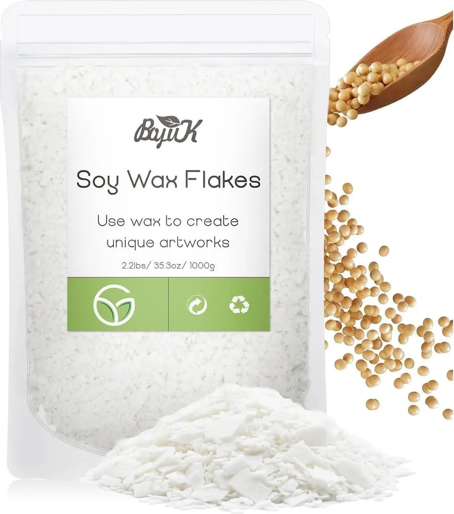 Cire de soja 100% naturelle et bio en copeaux pour bougies DIY 1KG
