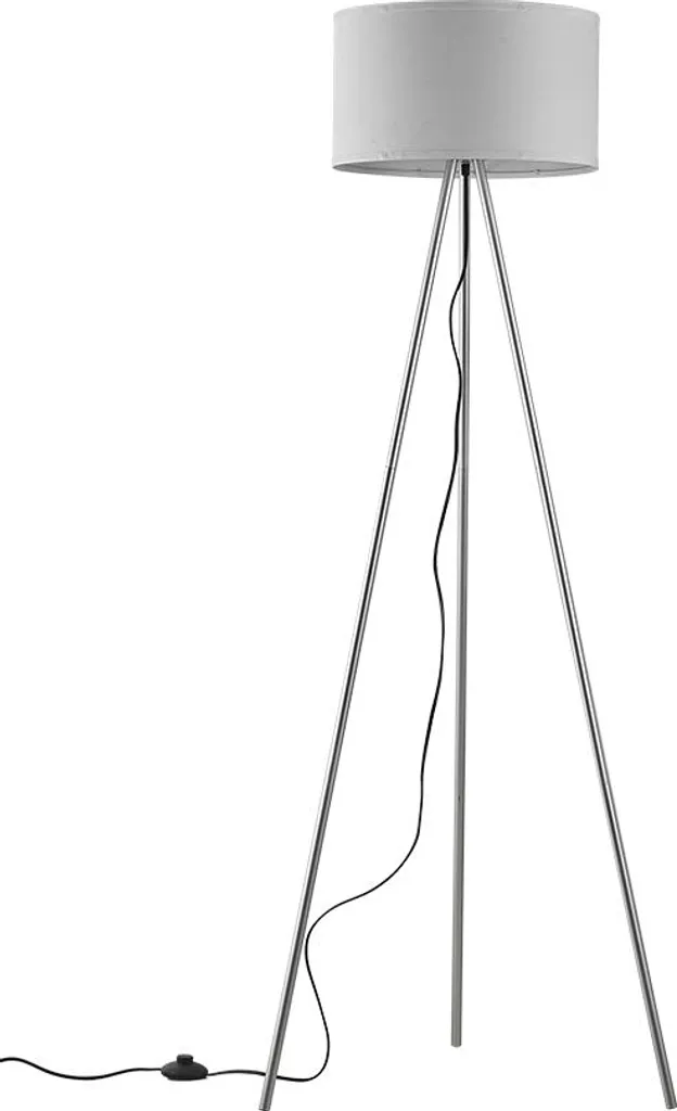 Éclairage de Salon Stable et Moderne : Lampadaire Trépied Blanc E27