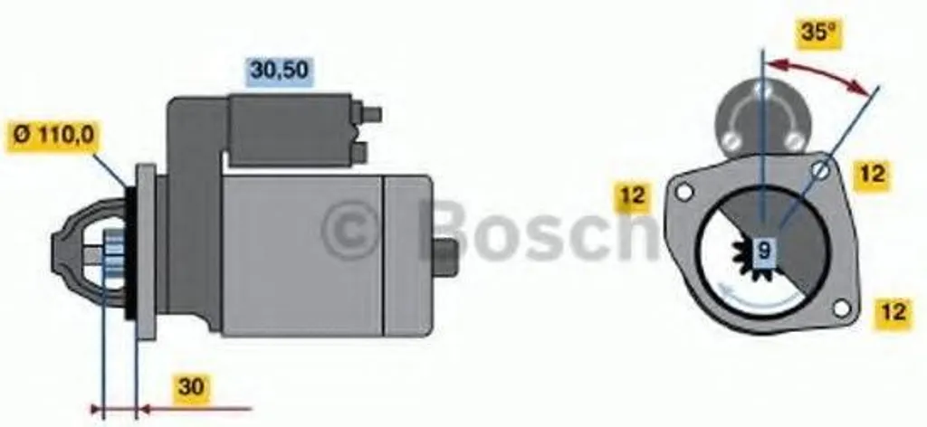 Démarreur 2,2 kW Bosch 0 986 013 650 Haute Performance pour OPEL Arena