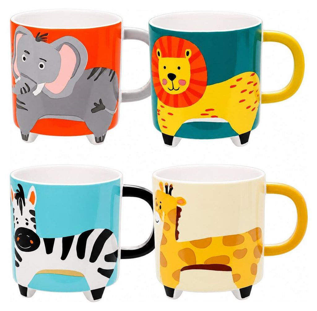 Bellatio Design Kids Becher Dschungel - Set 4x - Produktbild 