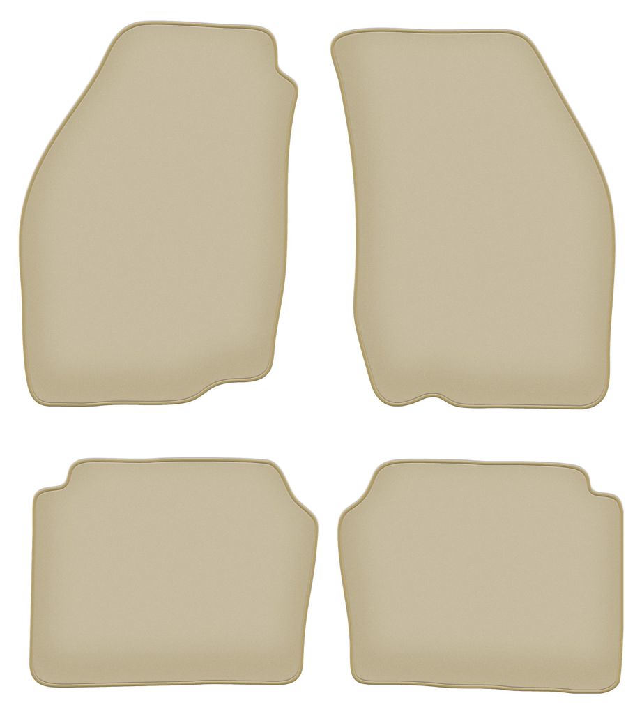 Velours-Fußmatten PREMIUM beige passend für Suzuki Baleno I (1995-2007, Schrägheck, Limousine, Kombi) – mit Befestigungen – passgenau