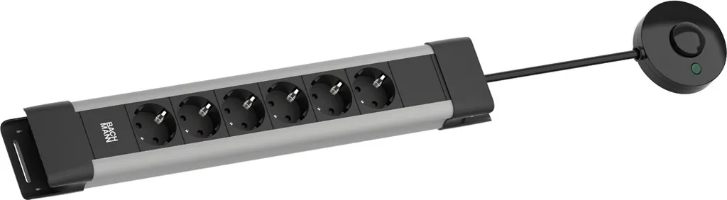 BACHMANN CONNECTUS Multiprise 6 Trous Bouton de Commande Externe 2m
