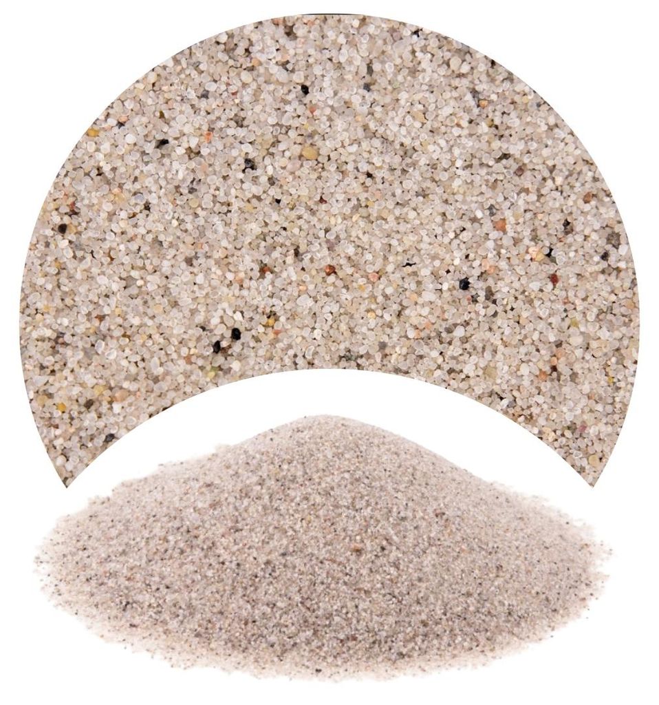 Sable pour aquarium, sable de quartz 0,5-1 mm, gris, 16 kg Image du produit 