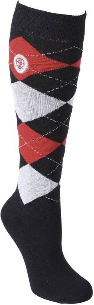 Brescia Reitstrümpfe, Gr.37-39 darkblue/Hibiscus-red