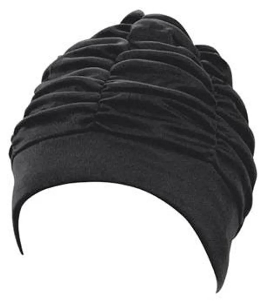 Beco Beermann Bonnet de Bain en Tissu Noir Grande Taille Confortable