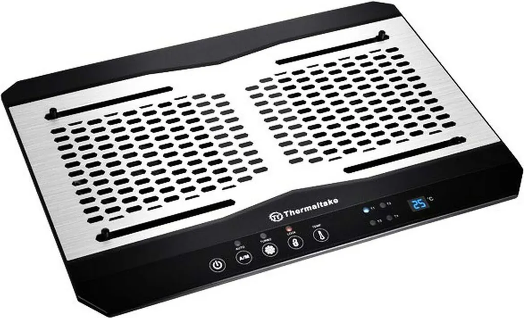 Support ventilé pour ordinateur portable aluminium 1300 tr/min Noir