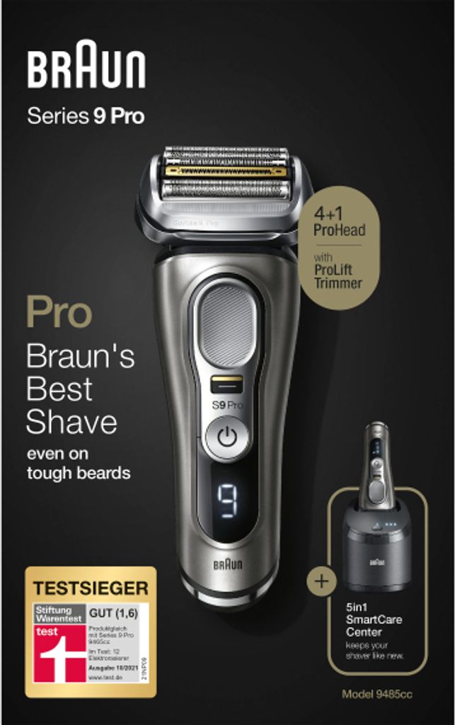 Braun Series 9 Pro 9485cc Folienschaber Trimmer Schwarz, Produktbild 