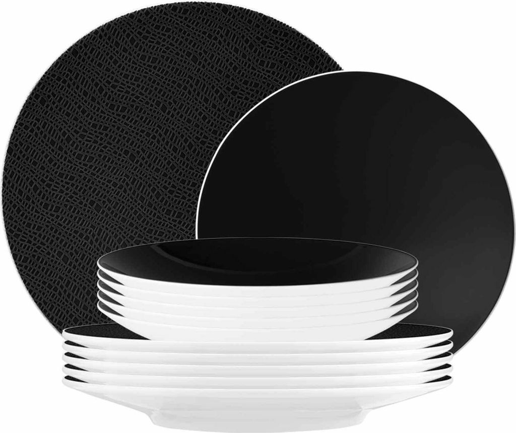 Seltmann Weiden Life Fashion Tafelservice 12-teilig Glamorous Black