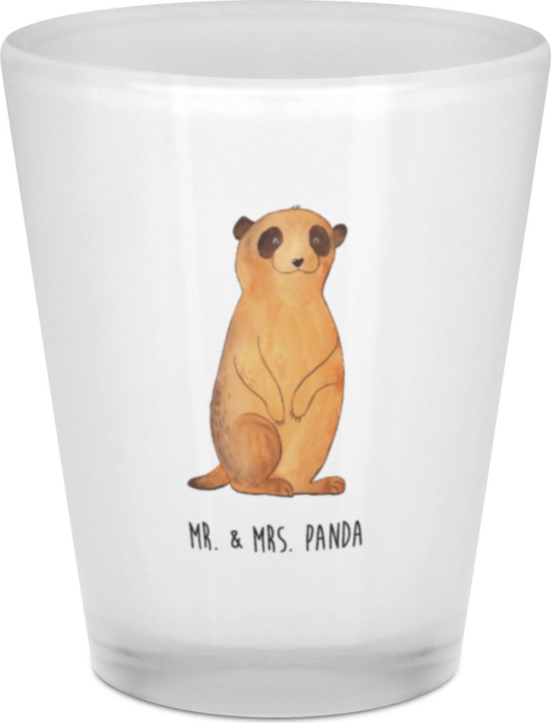 Mr. & Mrs. Panda Schnapsglas Erdmännchen - Transparent - Geschenk, Traveling, Stamperl, Afrika, Roadtrip, Likör Glas, Pinnchen, Spruch, Reisen, G...